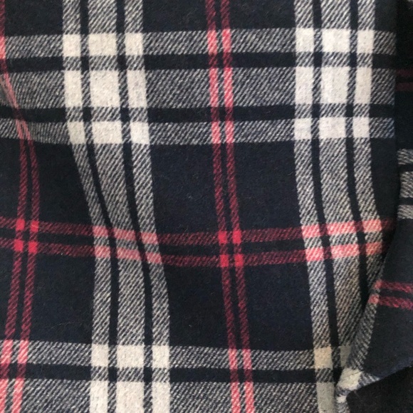 Sold - NWT J. Crew Wool Navy Plaid Ruffled Wool Mini fully lined Skirt Sz 12 - Picture 4 of 7